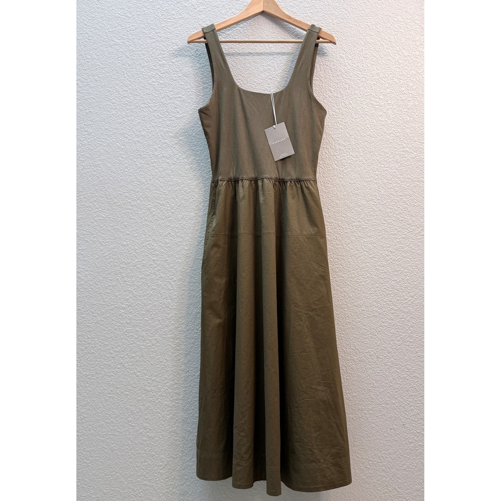 NWT Everlane Sz L Riviera Midi Dress in Beech